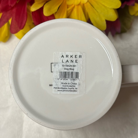 New Parker Lane 16 Oz Figural Red Stripe Dog Mug w/ Ears & Tail. - Picture 6 of 9